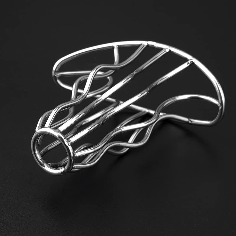 Stainless Steel Anal Butt Plugs Metal Hollow S&M Adult Sex Toys Vaginal Expander Women Men Games Trainer Gifts Pleasure Stimulator Flirting Supplies (Silver,L): Medium