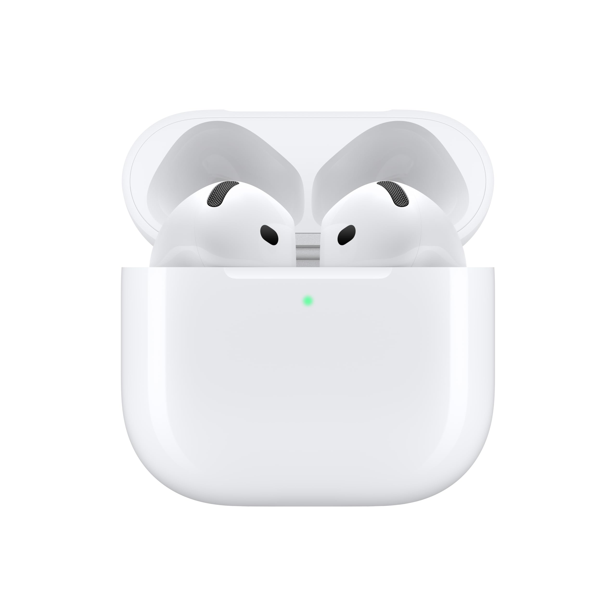 Apple AirPods 4 Wireless Earbuds, Bluetooth Headphones, Personalized Spatial Audio, Sweat and Water Resistant, USB-C Charging Case, H2 Chip, Up to 30 Hours of Battery Life, Effortless Setup for iPhone: Without Active Noise Cancellation Without AppleCare+