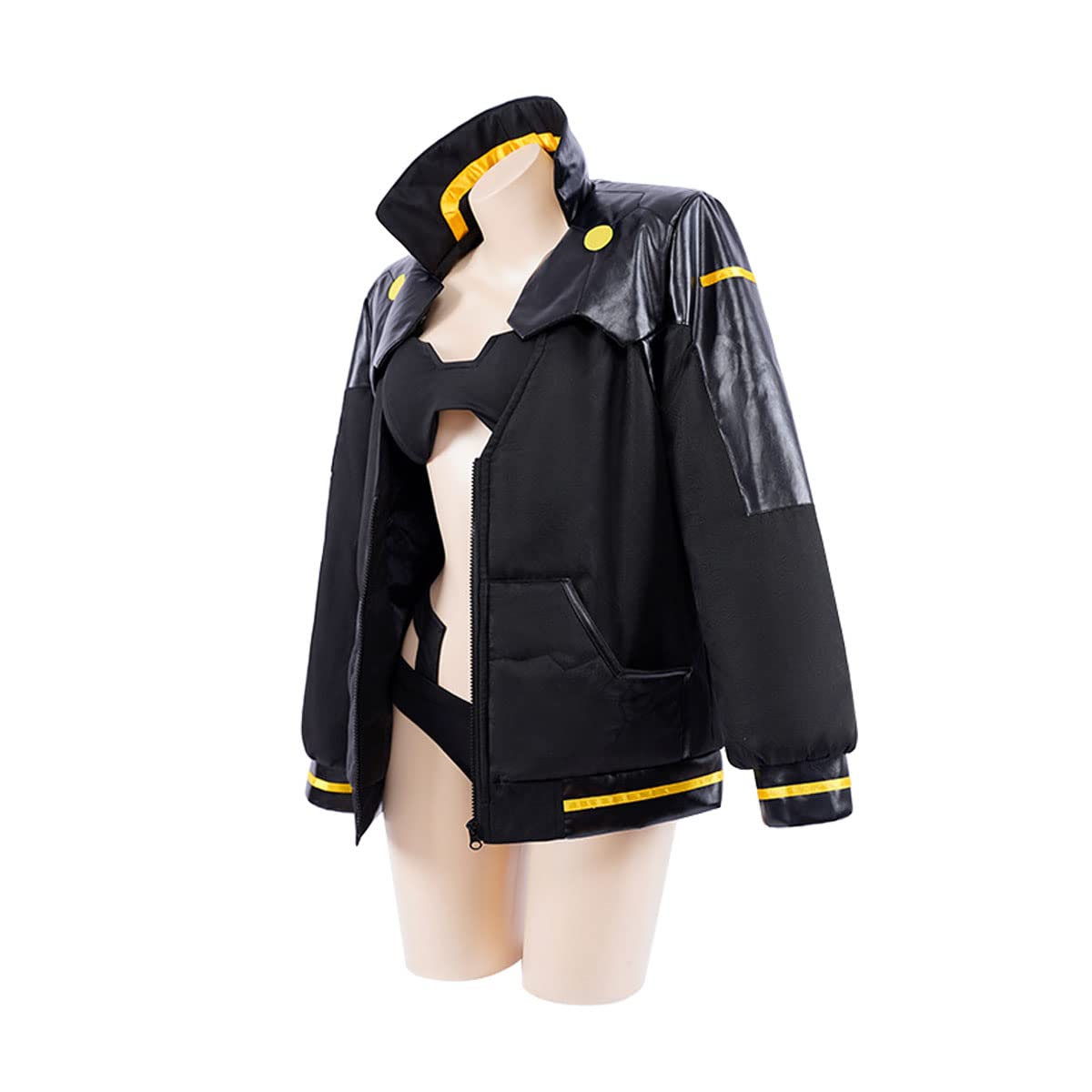 SHIKI Anime Edgerunner Rebecca Cosplay Costume Fashion Black Punk Jacket Coat Halloween Outfit for Women Men