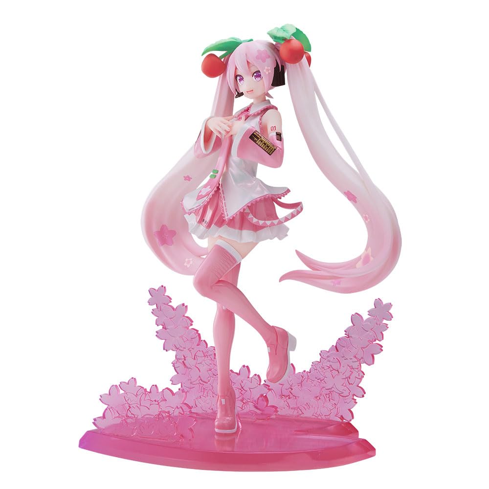 SEGA Goods Hatsune Miku - Sakura Miku 2023 - Statuette Luminasta 21cm: Pink,white