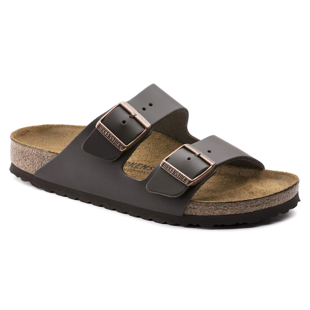 BIRKENSTOCK Women's 51101 Arizona Leather Sandal, Dark Brown, 42