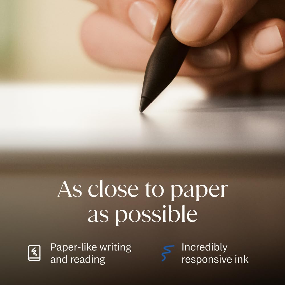 reMarkable Paper Pro Bundle – Premium Leather | Includes 11.8” reMarkable Paper Tablet, Marker Plus Pen with Eraser, and a Book Folio Cover in Black Leather