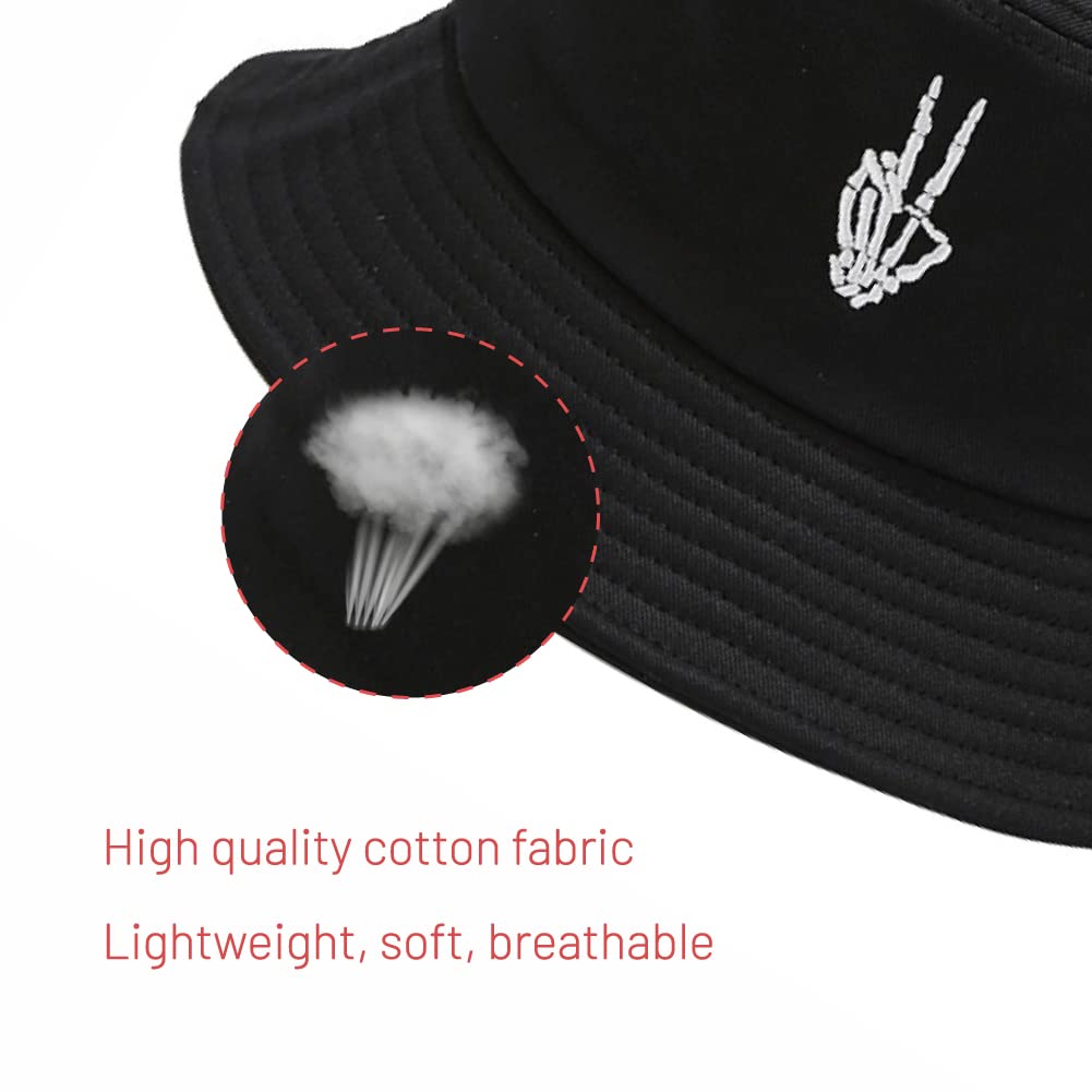 Cotton Bucket Hat for Women Men Summer Travel Sun Beach Bucket Cap, Unisex Outdoor Fisherman Hat