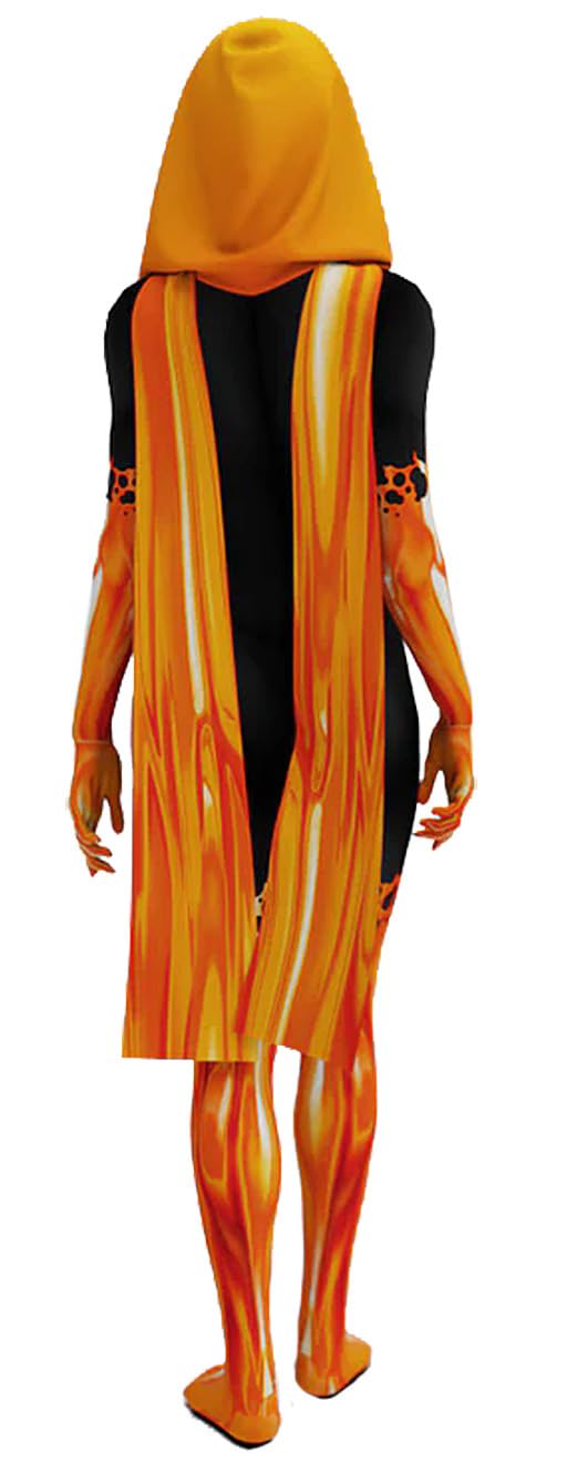 Yragemz Adult Phoenix Cosplay Jumpsuit robe Women Human Torch Costume Bodysuit Cape Cloack for Halloween