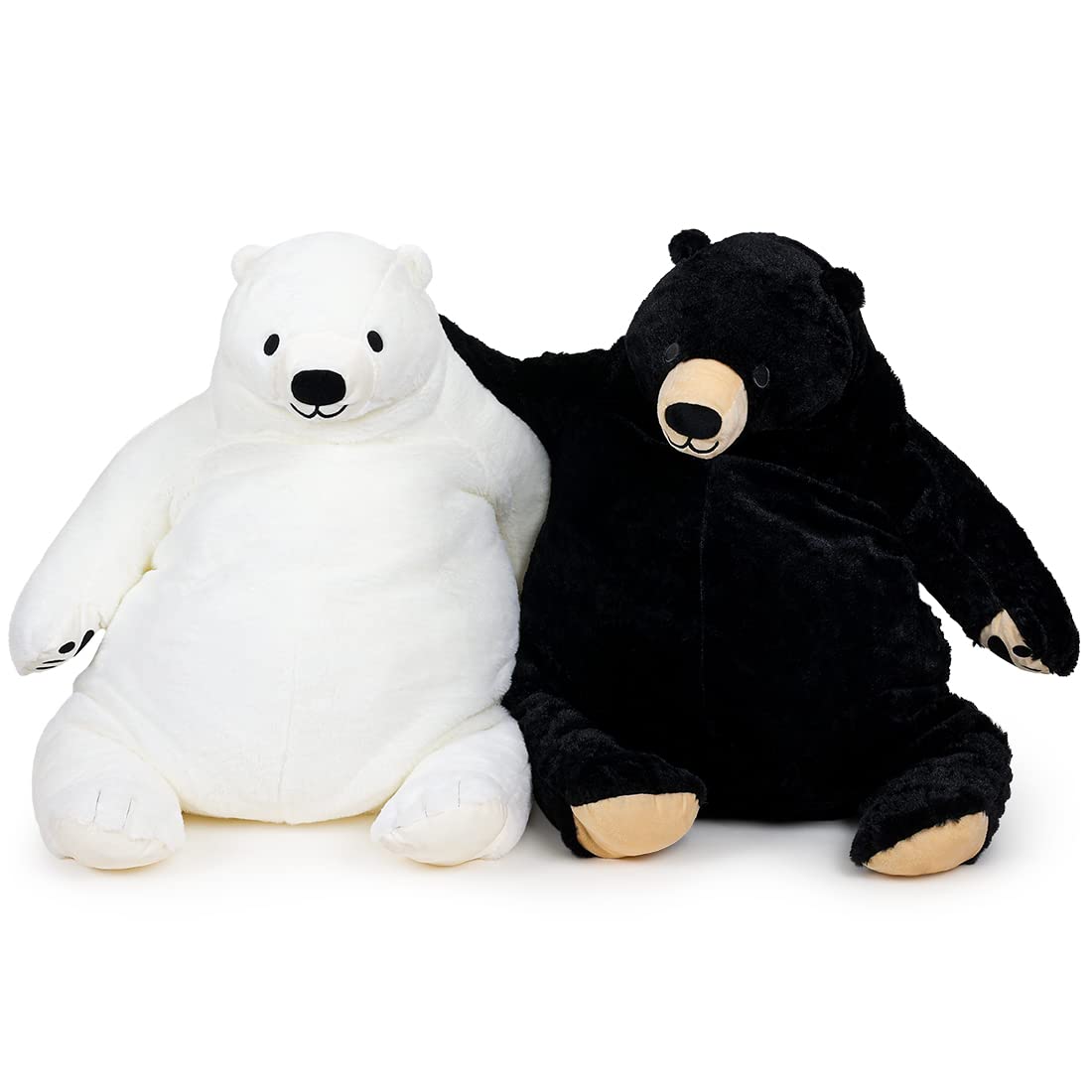 SNOWOLF Djungelskog Bear Giant Simulation 100 cm Bear Toy Stuffed Animal Plush Doll Huge Cuddly Dark Brown Teddy Bear for Home Decoration Valentine's Birthday Gift, 39.3 in/100 cm