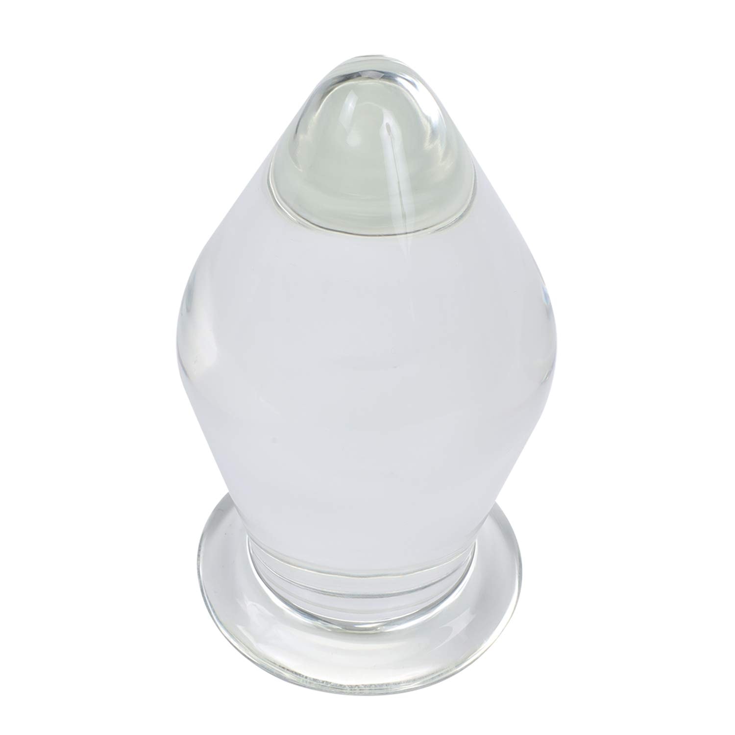 Epichao Huge Head Glass Butt Plug Crystal Anal Plug Bum Plug Bomb Plug Anal Trainer Anal Expander Training Sex Toy (): 3.15"