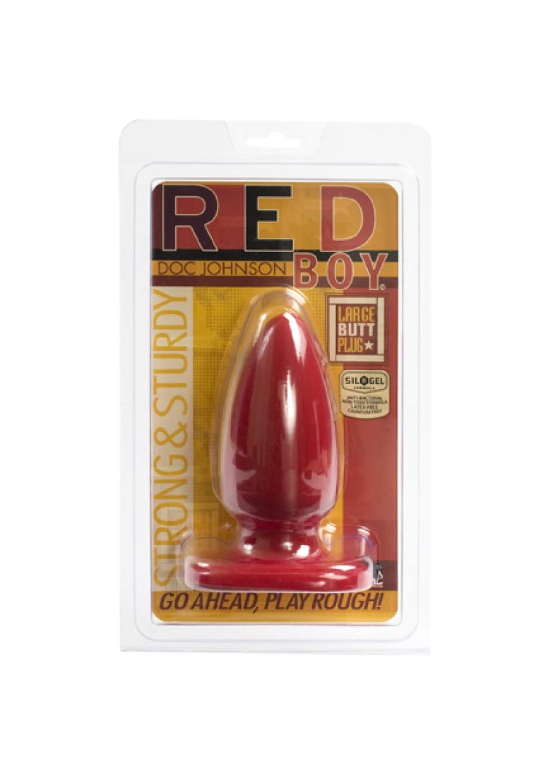 Doc Johnson Red Boy - Large Butt Plug - 5.2 in. Long and 2.2 in. Wide - Prostate Stimulating Anal Toy - For Intermediate to Advanced Anal Players - Designed to Provide a Full Feeling: Doc Johnson Red Boy - Large Butt Plug - 5.2 in. Long and 2.2 in. Wide - Prostate Stimulating Anal Toy - For Intermediate to Advanced Anal Players - Designed to Provide a Full Feeling