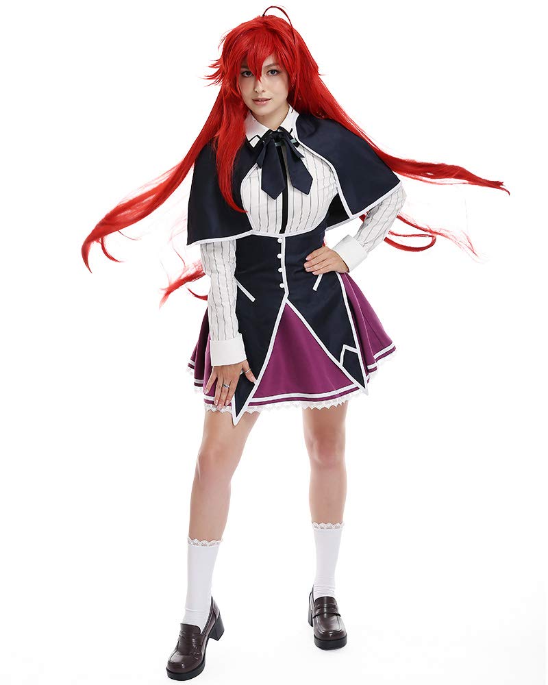 Haikyuu Women Crimson Haired Ruin Princess Cosplay School Uniform Costume With Cape Sock Dress Halloween Comic Con