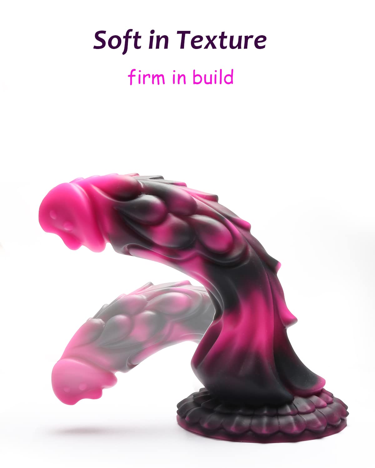 Sex Toy Realistic Silicone Dildo, 8.2 Inch Dragon Lifelike Fantasy Dildo, Soft Liquid Material Dildo with Textured for G-Spot Pleasure, Body Safe Material Adult Sex Toys for Women Men and Couple: Purple&Black