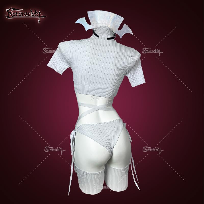 KORURACLUB Cozy Hearted Nurse costume（4-PIECE SET） Grey premium sweater cosplay lingerie Cozy Hearted Nurse succubus lingerie