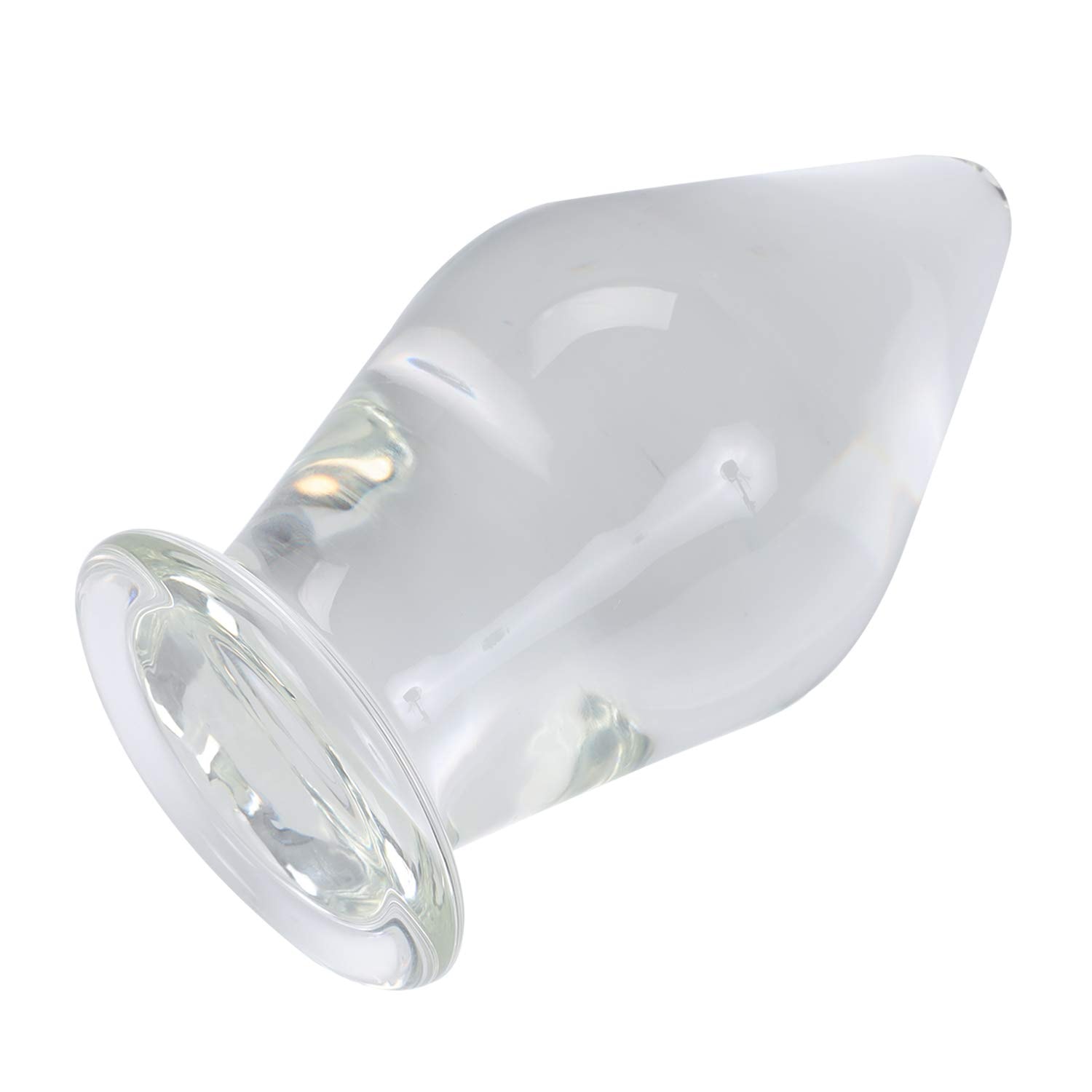 Epichao Huge Head Glass Butt Plug Crystal Anal Plug Bum Plug Bomb Plug Anal Trainer Anal Expander Training Sex Toy (): 3.15"
