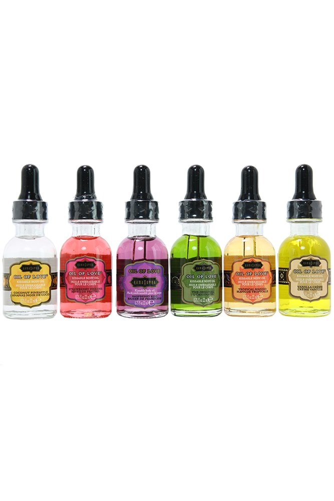 Kama Sutra Oil of Love - The Collection Set - Includes 6 Oil of Love .75 fl oz/22 ml