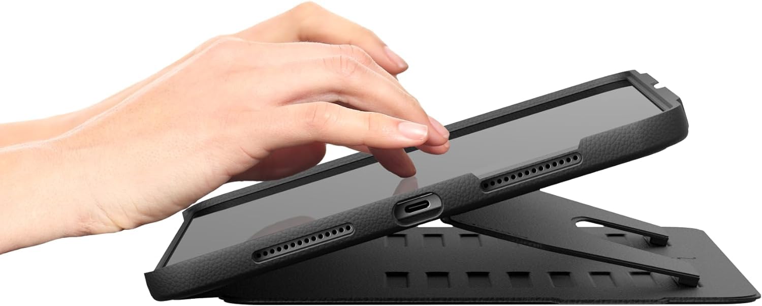 Zugu Case for iPad Pro 11 (M4) 2024, Slim Protective Cover with Apple Pencil Holder, Auto Wake/Sleep, Multiple Viewing Angles, iPad Pro 11 Inch Cover, Phone Protector, Black
