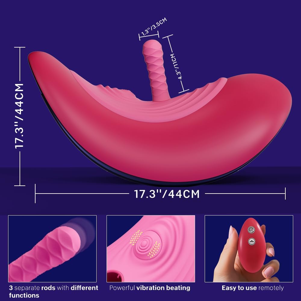 Couple Sex Machine Wireless Thrusting Sex Toy for Couple Play, Riding Sex Saddle with Thrusting Flapping Vibrating Clitoral Stimulation, VVD Remote Control Dildo Machine Flapping Adult Toy for Women thumbnail 7