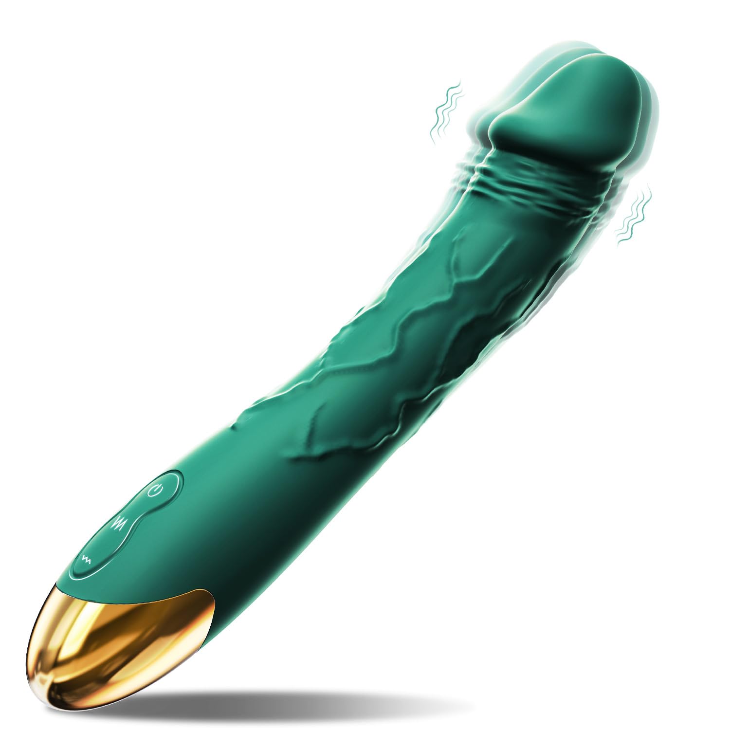 7.6 Inch Realistic Dildo Vibrator for Women，10 Powerful Vibration Modes for Clitoral and G-spot Stimulation, Waterproof Rose Adult Sex Toys for Women and Couples: Green