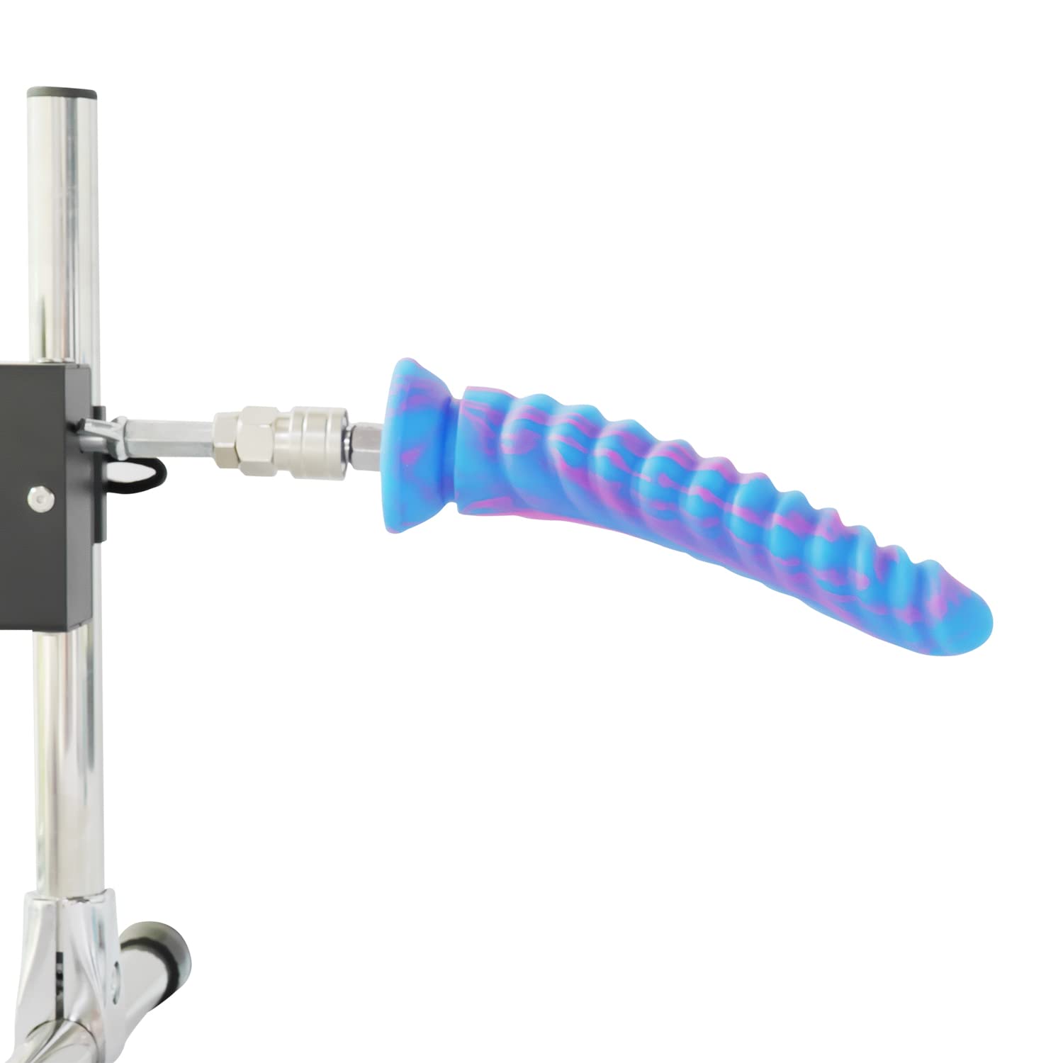 FREDORCH Realistic Silicone Dildo for Sex Machine Vac-U-Lock with Quick Air Connector Device User (Blue, 21.8cm/8.58nch)