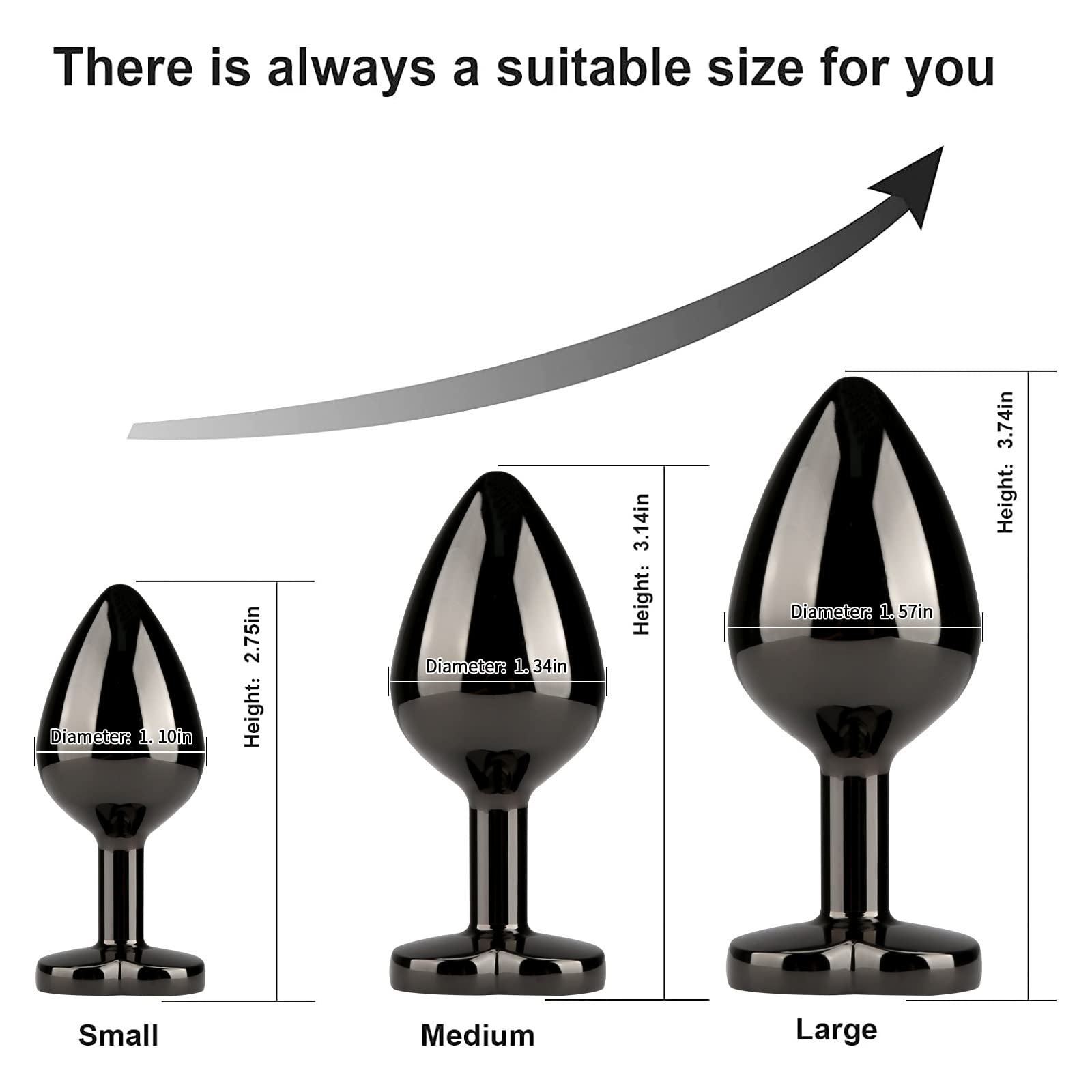 HISIONLEE Anal Plug 3PCS Sex Toys Anal Training Set Metal Butt Plug Adult Trainer Kit Toy with Crystal Diamond S&M Adult Gay Anal Plugs Toy for Beginners Couples Women Men Unisex(): Blue
