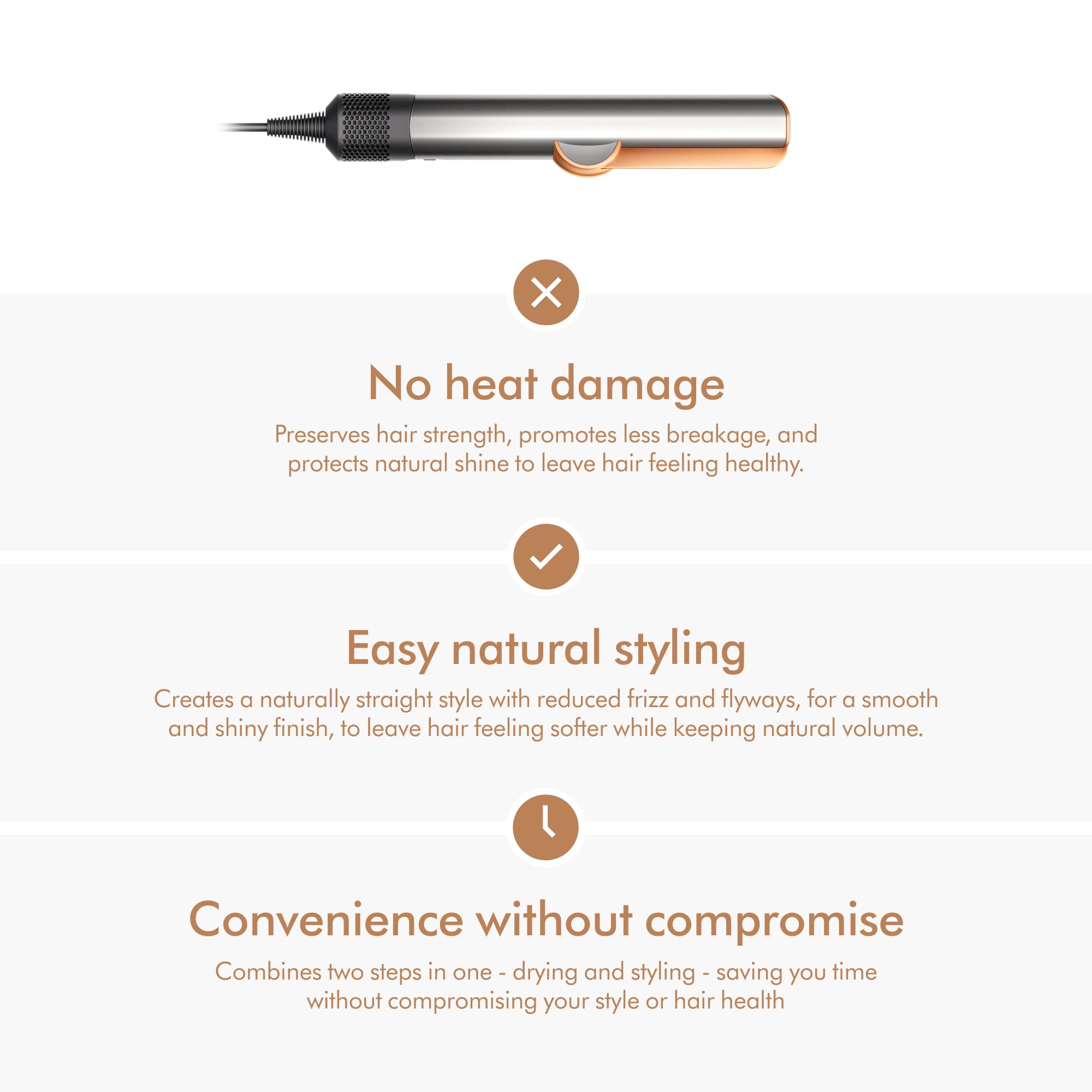 Dyson Airstrait™ Straightener: Nickel / Copper
