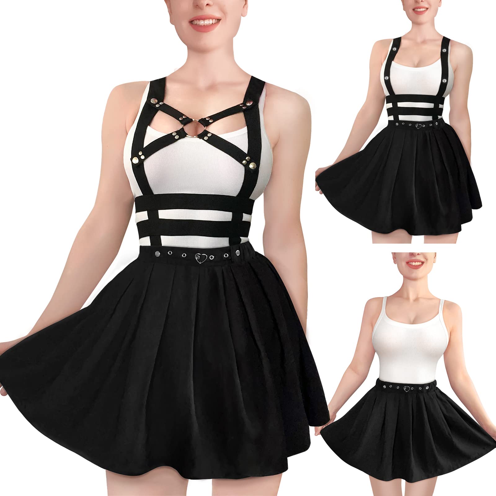 Littleforbig Overall Skirt Romper - Pleated Bondage Detachable Jumperskirt thumbnail 2