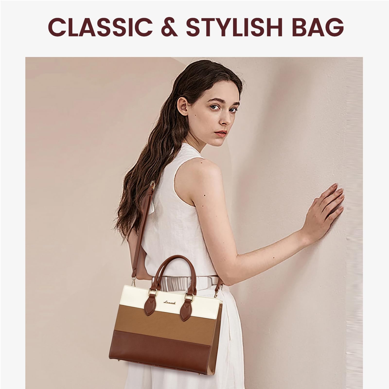LOVEVOOK Purses for Women, Fashion Handbags for Women, Tote Bag PU Leather Shoulder Bag Top Handle Satchel for Lady thumbnail 2