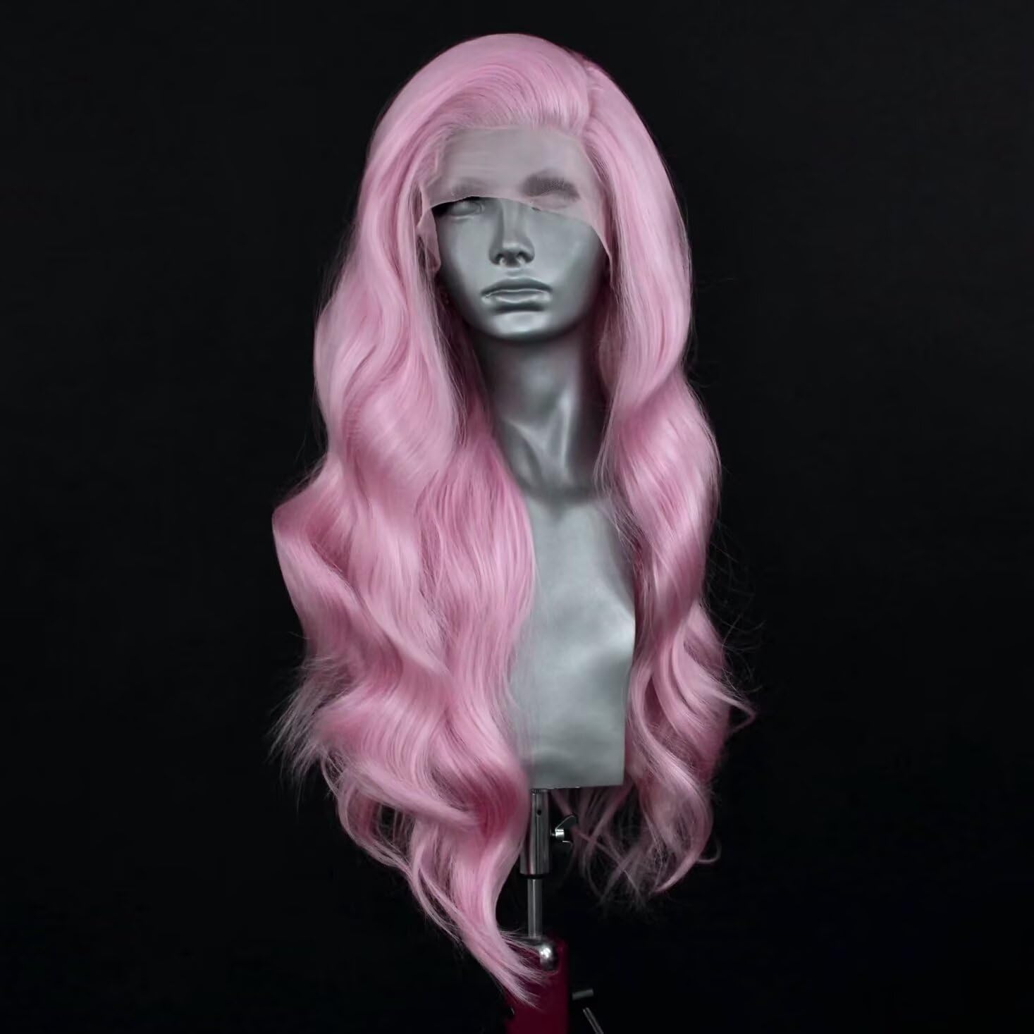 RONGDUOYI Neon Green Wigs for Women Free Part Synthetic Lace Front Wig Ombre Color Black and Green Wigs Glueless Natural Hairline Daily Use Cosplay Wig