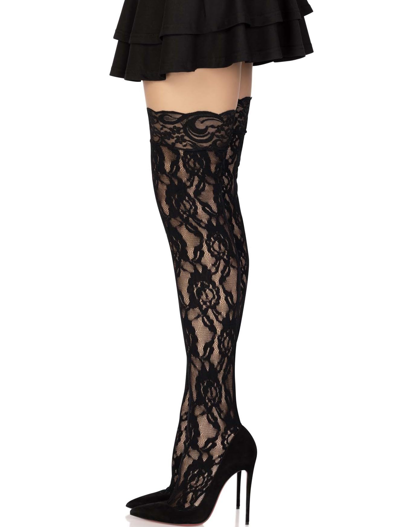 Leg Avenue womens Hosiery Lace Thigh Highs thumbnail 3