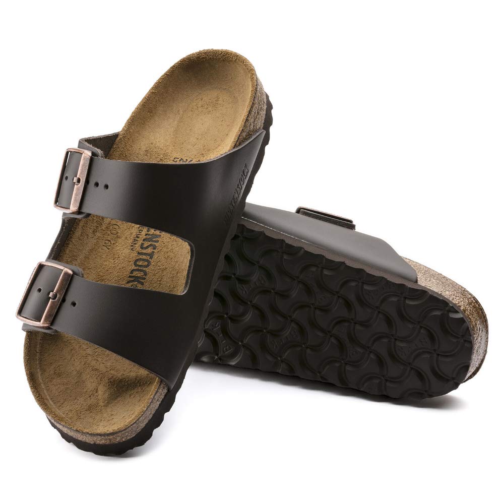 BIRKENSTOCK Women's 51101 Arizona Leather Sandal, Dark Brown, 42