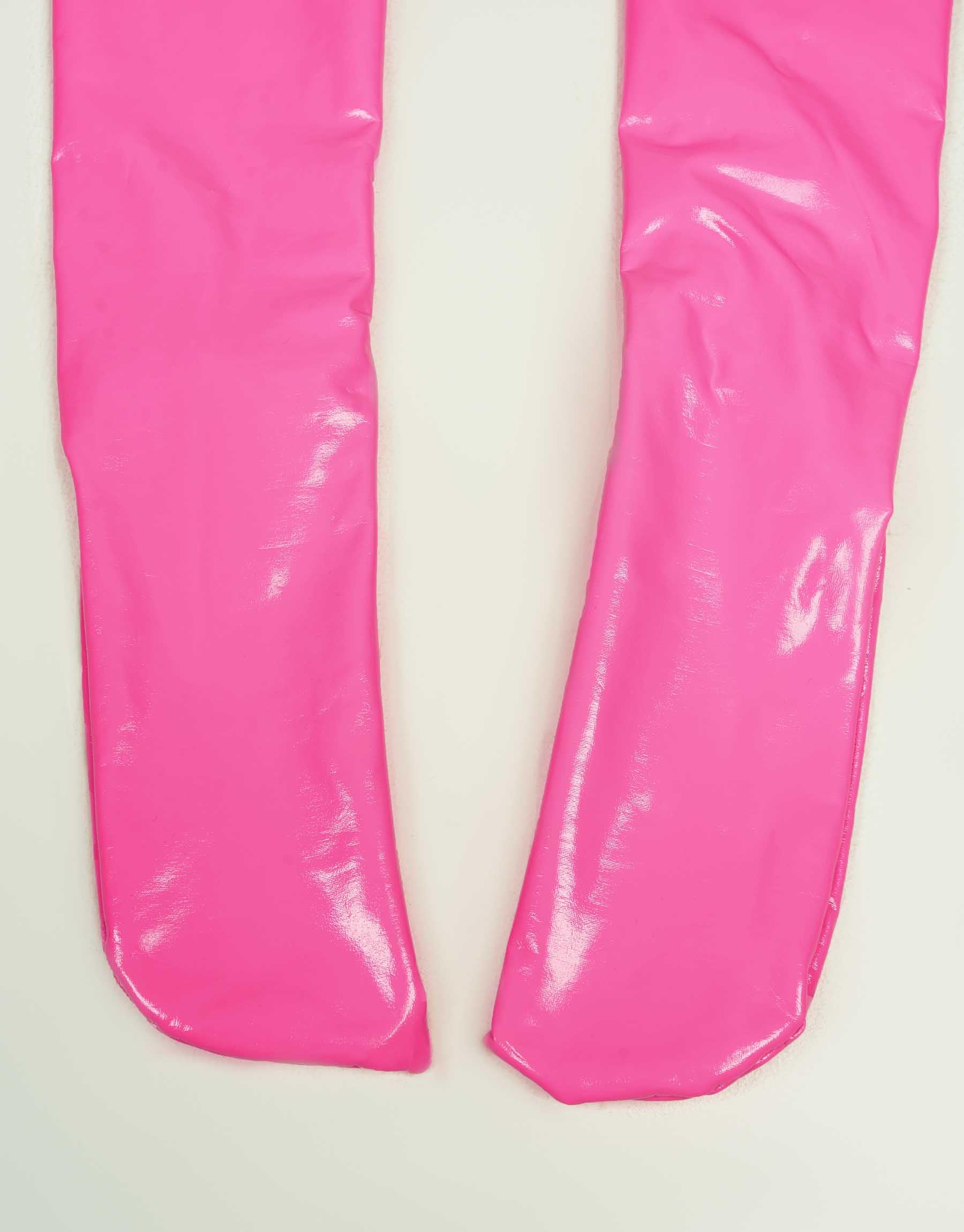 Mobbunny Thigh Stockings PU Leather Socks Thigh High Stockings Shiny Over Knee Long Boot Sock Accessory Pink White