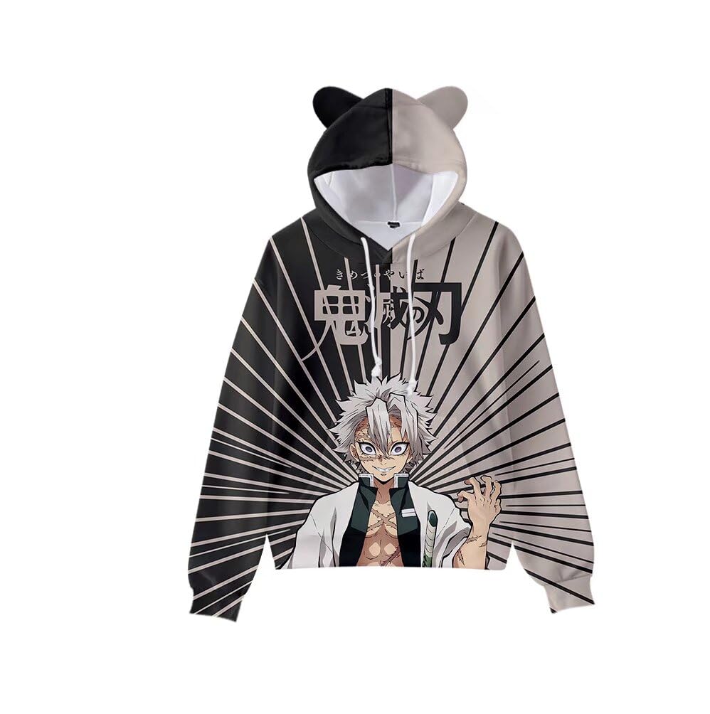 YUESUO Anime Lemon Slayer Hoodies, Unisex 3D Printed Cosplay Cute Sweatshirt for Men Women