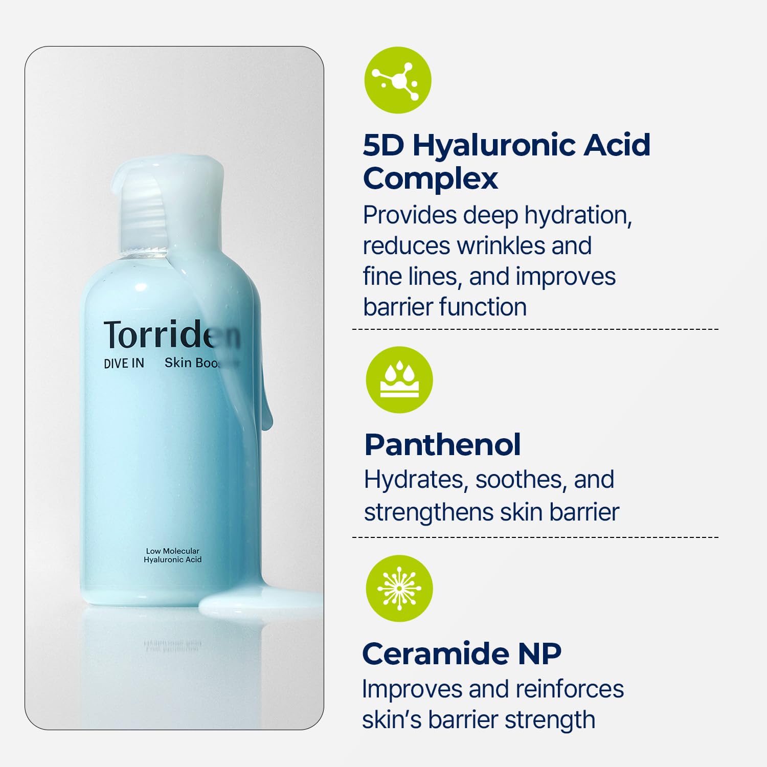 Torriden Dive in Skin Booster 200ml (6.76 fl. oz.) | Deep Nourishing Facial Toner for Dry, Sensitive Skin | Hyaluronic Acid, Panthenol, Ceramide