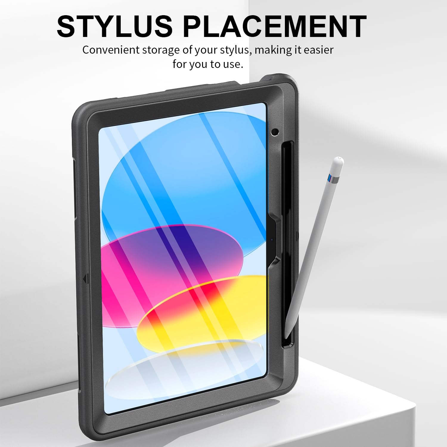 Miesherk Stock Case for iPad (A16) 11th 11'' 2025/10th Generation 10.9'' 2022, Case with Screen Protector,Rotate Stand,Handle,Shoulder Strap,Pen Holder(Black)