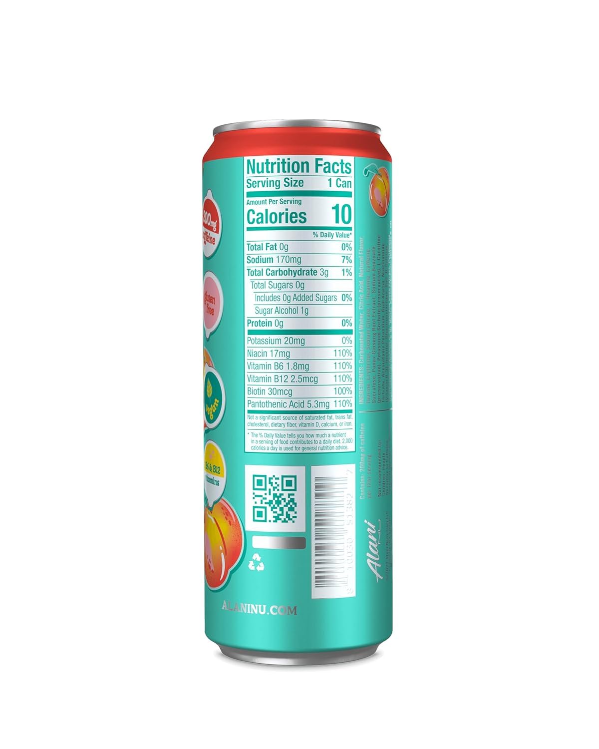 Alani Nu Dream Float Sugar Free, Low Calorie Energy Drinks | 200mg Caffeine | Pre Workout Performance with Antioxidants | Biotin B Vitamins | Zero Sugar | 15 Calories or Less | 12 Fl Oz Cans (24 Pack) - Image 3