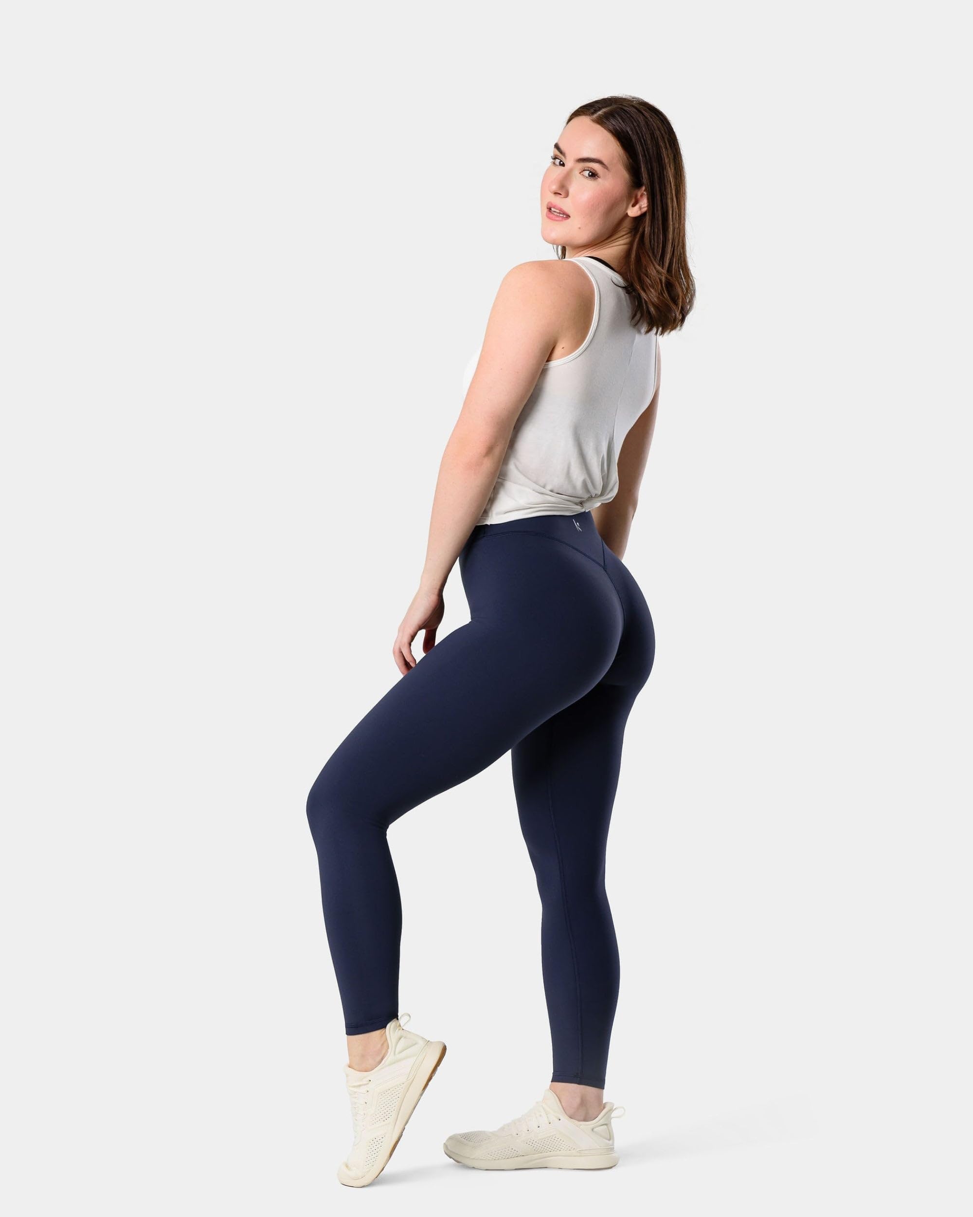 Kamo Fitness Serenity No Front Seam Leggings 25" Inseam Yoga Pants High Waisted Soft Workout Tights