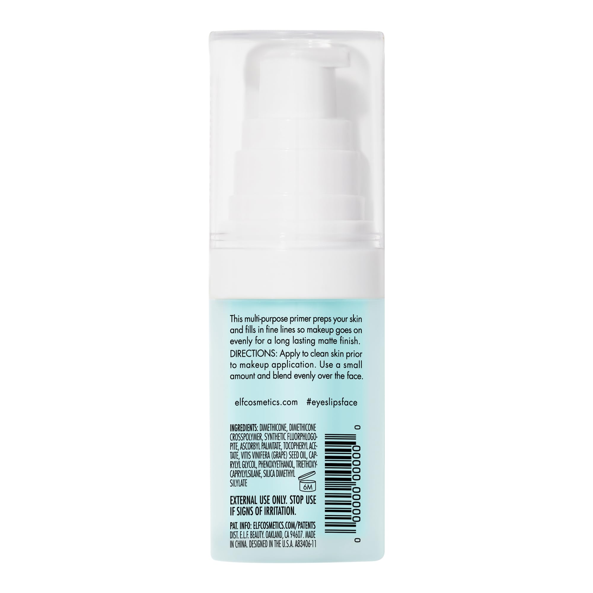 e.l.f. Hydrating Face Primer, Makeup Primer For Flawless, Smooth Skin & Long-Lasting Makeup, Fills In Pores & Fine Lines, Vegan & Cruelty-free, Small: 0.47 Ounce (Pack of 1)