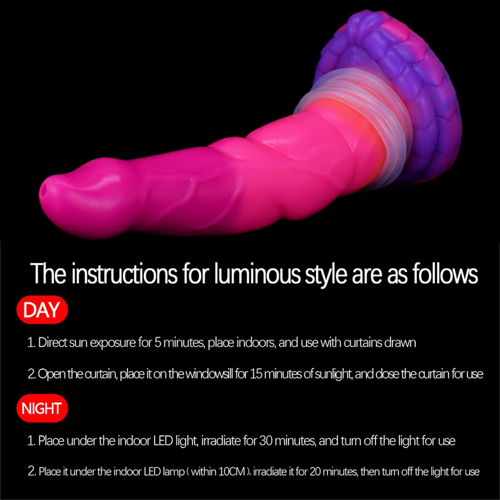 SOODAY 8.07" Luminous Squirting Dildo Silicone Anal Dildo Butt Plug Toy for Women, Realistic Ejaculating Dildo Suction Cup Dildo Adult Sex Toy, Flexible Dildo Anal Plug