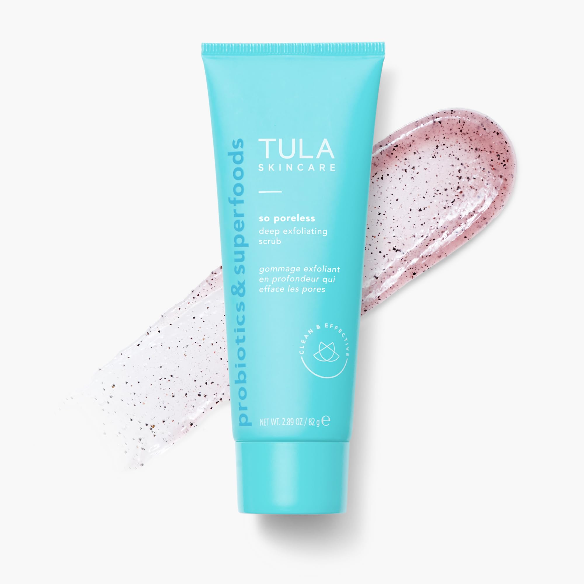 TULA Skin Care So Poreless Exfoliating Blackhead Scrub - Powerful and Gentle Exfoliation, Refreshing and Smoothing, Contains Probiotic Extracts, Volcanic Sand, Pink Salt, and Witch Hazel, 2.89 oz.: TULA Skin Care So Poreless Exfoliating Blackhead Scrub - Powerful and Gentle Exfoliation, Refreshing and Smoothing, Contains Probiotic Extracts, Volcanic Sand, Pink Salt, and Witch Hazel, 2.89 oz.