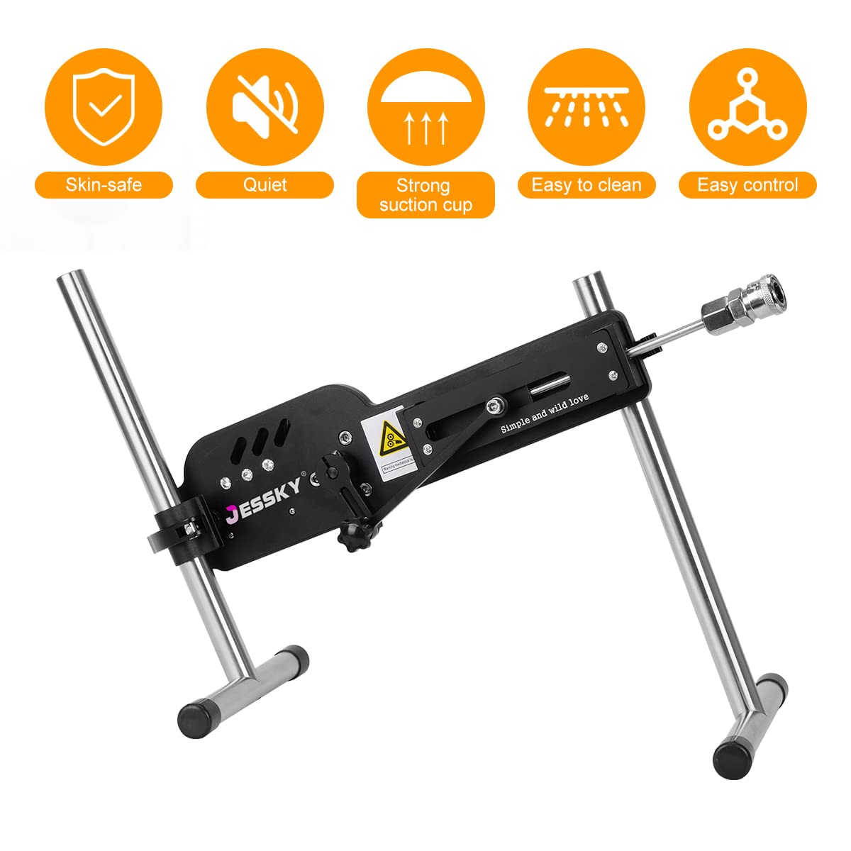 JESSKY Premium Sex Machine, Adjustable Love Machine Adult Sex Toys APP/Remote Control Thrusting Sex Machine with 3 Attachments for Women and Men: 1-thrusting Sex Machine