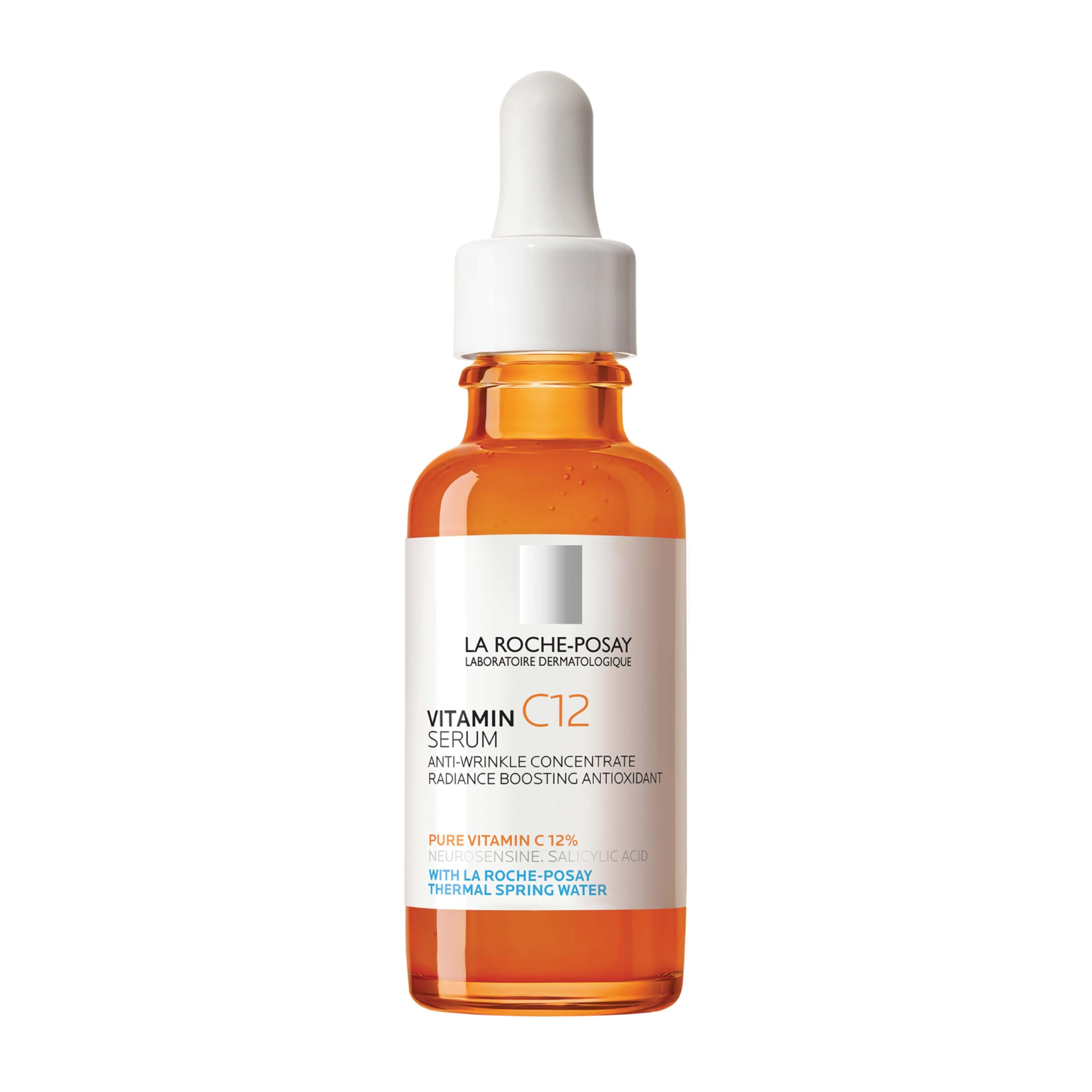 La Roche-Posay Pure 12% Vitamin C Serum For Face With Hyaluronic Acid & Salicylic Acid, Hydrating Face Serum, Boost Radiance & Reduce Wrinkles, 2 Formulas for Normal or Oily Skin Control: Normal/Balances Skin 1.01 Fl Oz (Pack of 1)