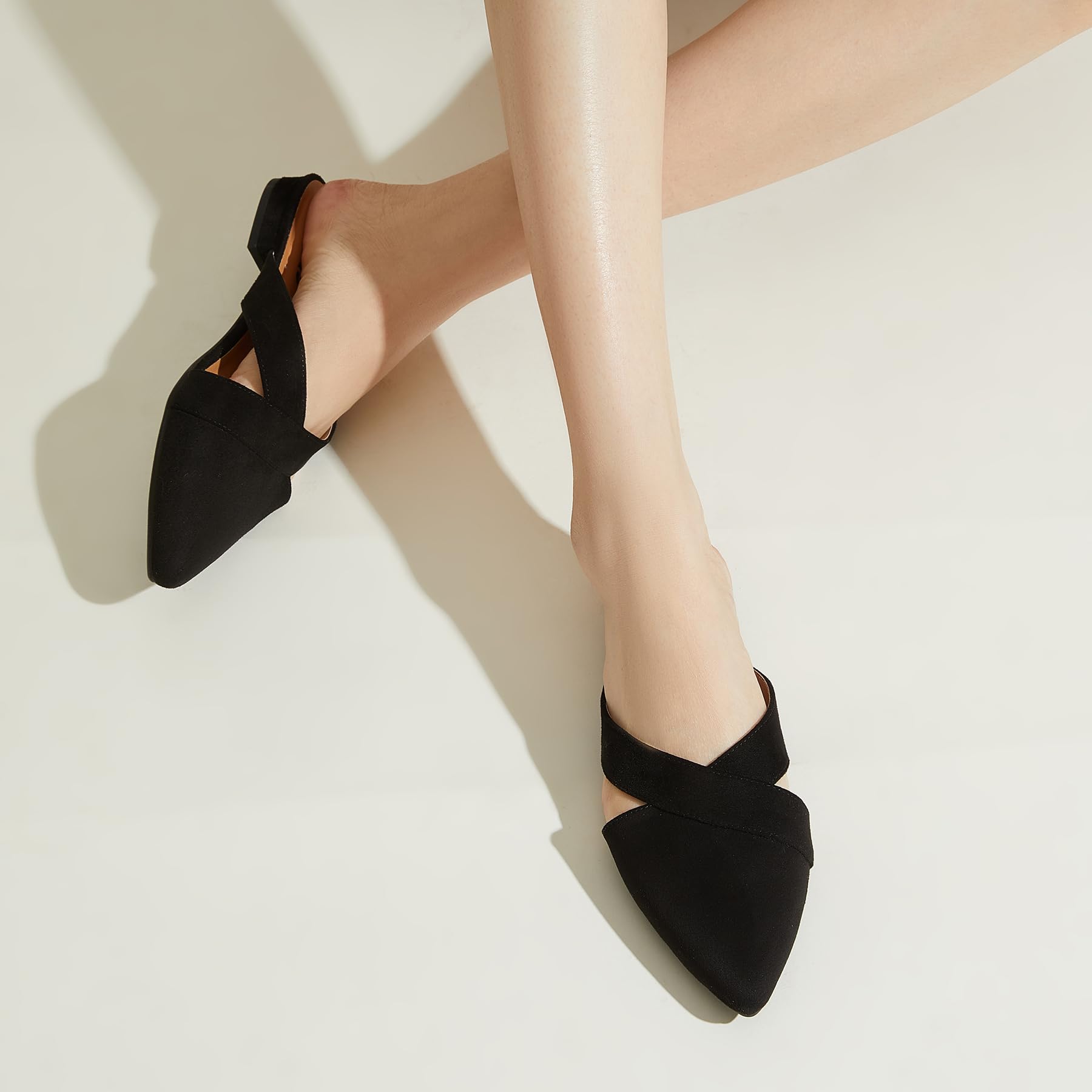 Rekayla Women’s Mules Closed Pointed Toe Backless Loafer Shoes for Women