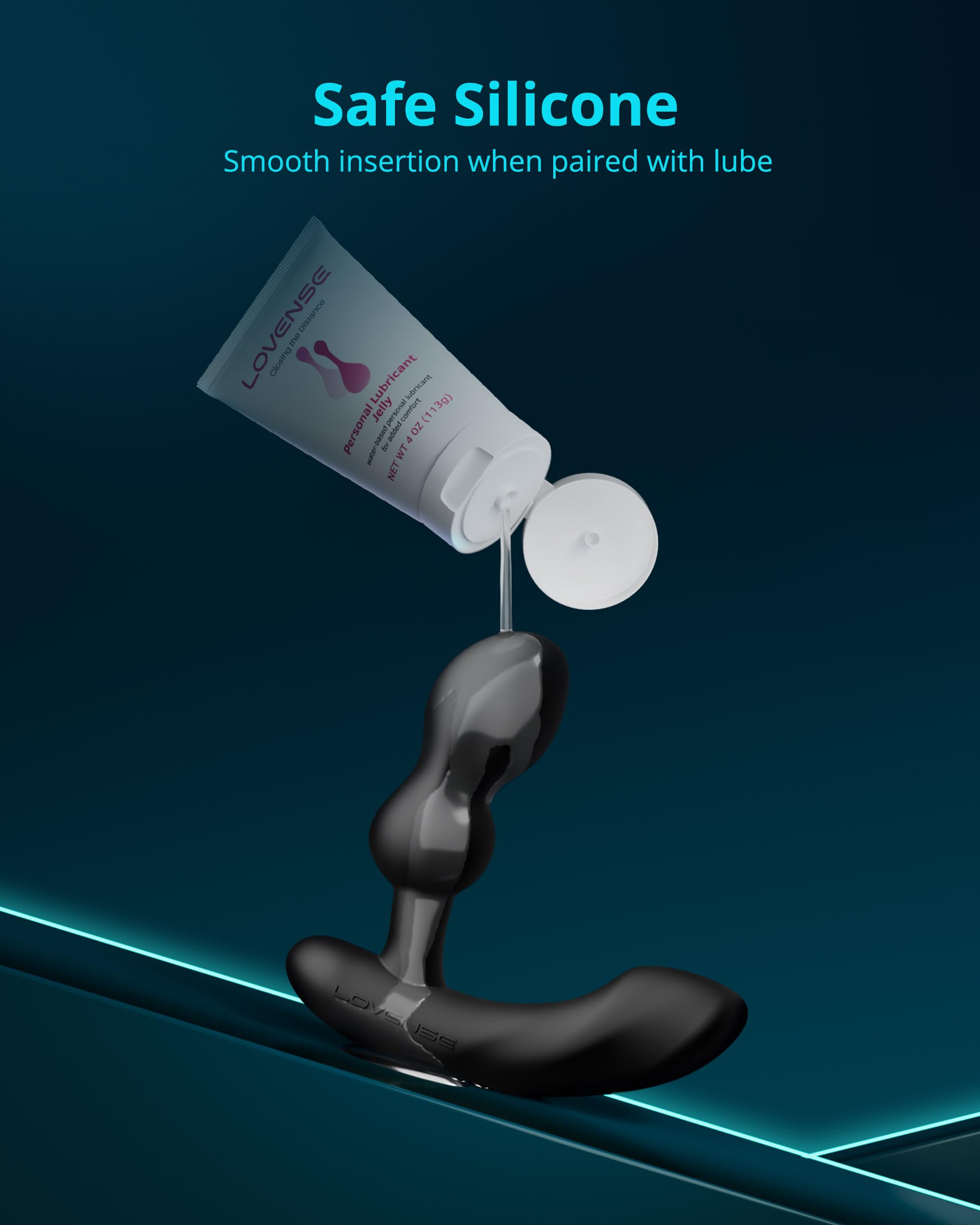 LOVENSE Edge 2 Prostate Massager Adjustable Vibrating Butt Plug, APP Remote Control Male Vibrator Anal Dildo Adult Sex Toys & Games for Beginner Advanced Player, Powerful Vibration, Waterproof
