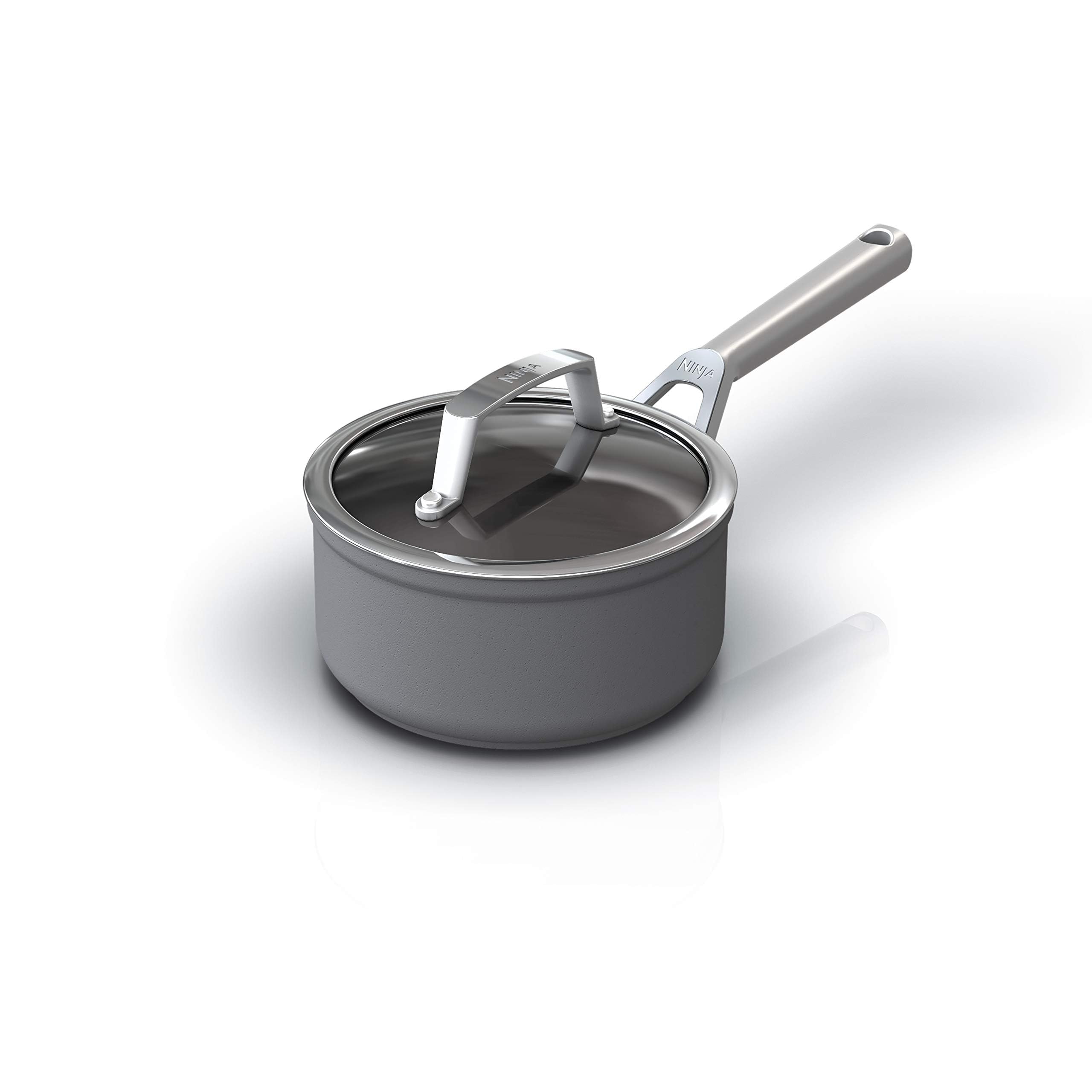 Ninja Cookware, Ninja NeverStick Premium, 16-Piece Pots and Pans Set, Non Stick Frying Pans, Kitchen Essentials, Stock Pot, Sauce Pan, Glass Lids, Saute Pan, All Stovetops, Black, C39900 - Image 14
