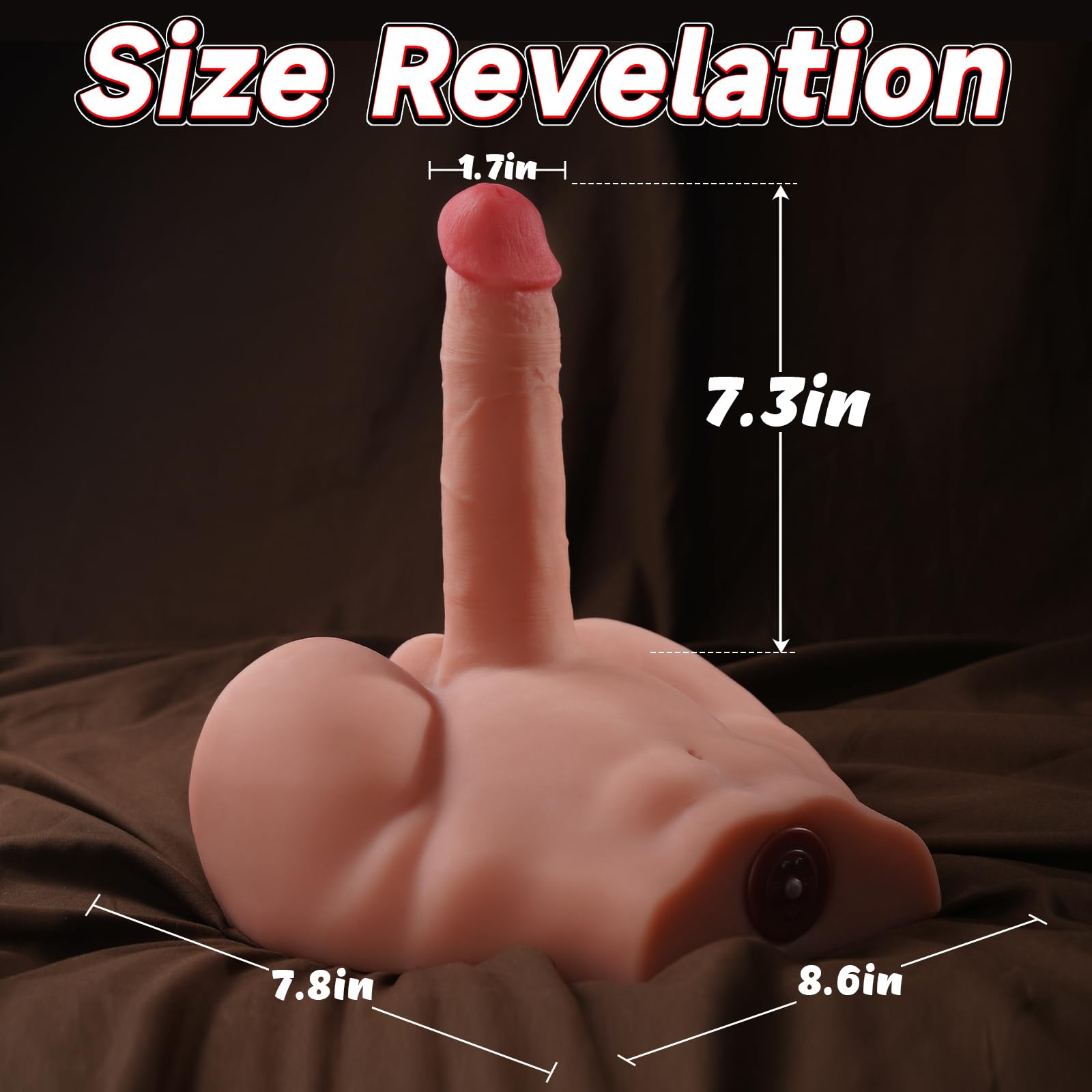 Male Sex Doll with Realistic Thrusting Dildo - EINSEO Adult Torso Sex Dolls & 7.3 inches Vibrating Dildos for G-spot Anal Stimulation, Unisex Masturbator Mens Gay Sex Toys for Women Female Couples: 7.2 Pound