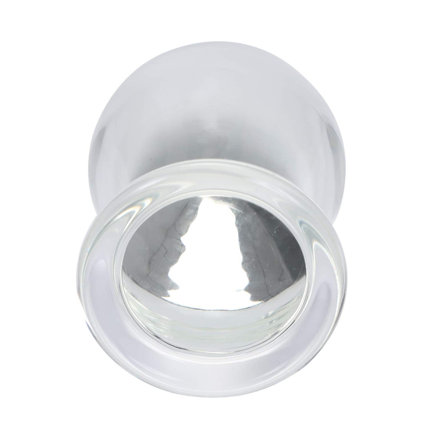 Epichao Huge Head Glass Butt Plug Crystal Anal Plug Bum Plug Bomb Plug Anal Trainer Anal Expander Training Sex Toy (): 3.15"