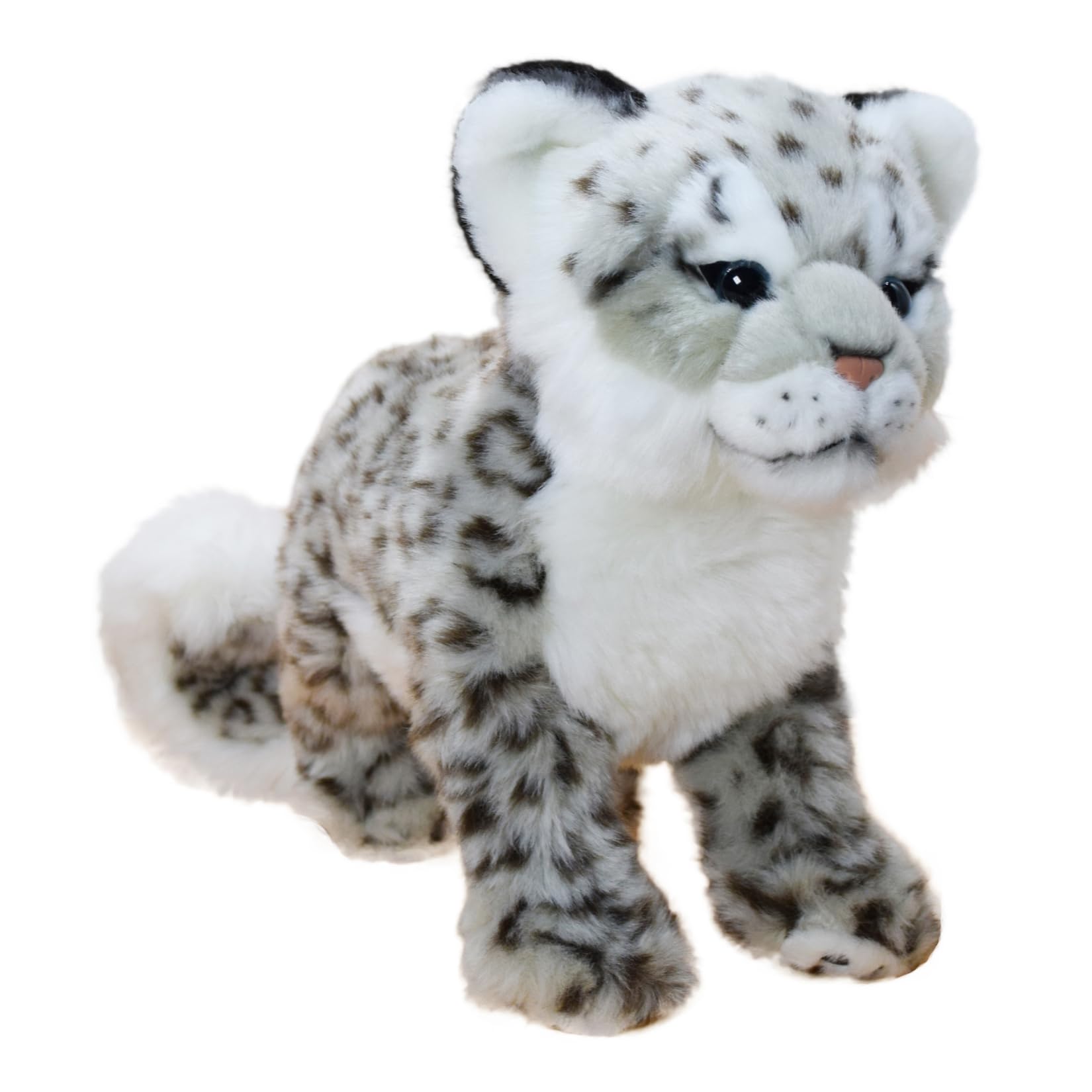 keaiart-ly Snow Leopard Stuffed Animals Plush Toy, 18 Inches Realistic White Leopard Plushies
