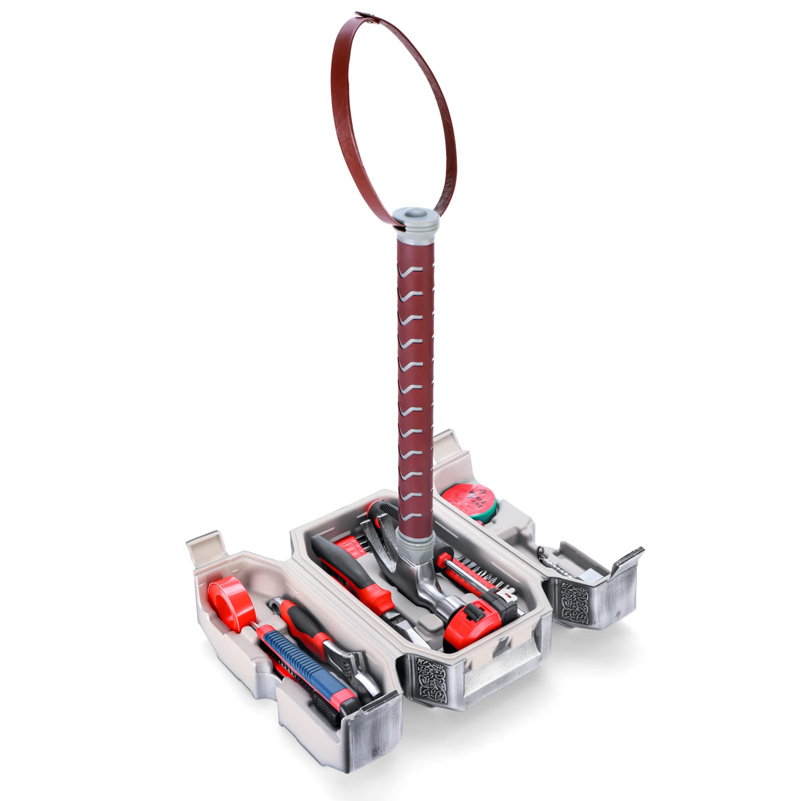 Hammer Tool Set, Multifunctional Hammer Tool Box, Excellent Novelty Gift for Men, Silver