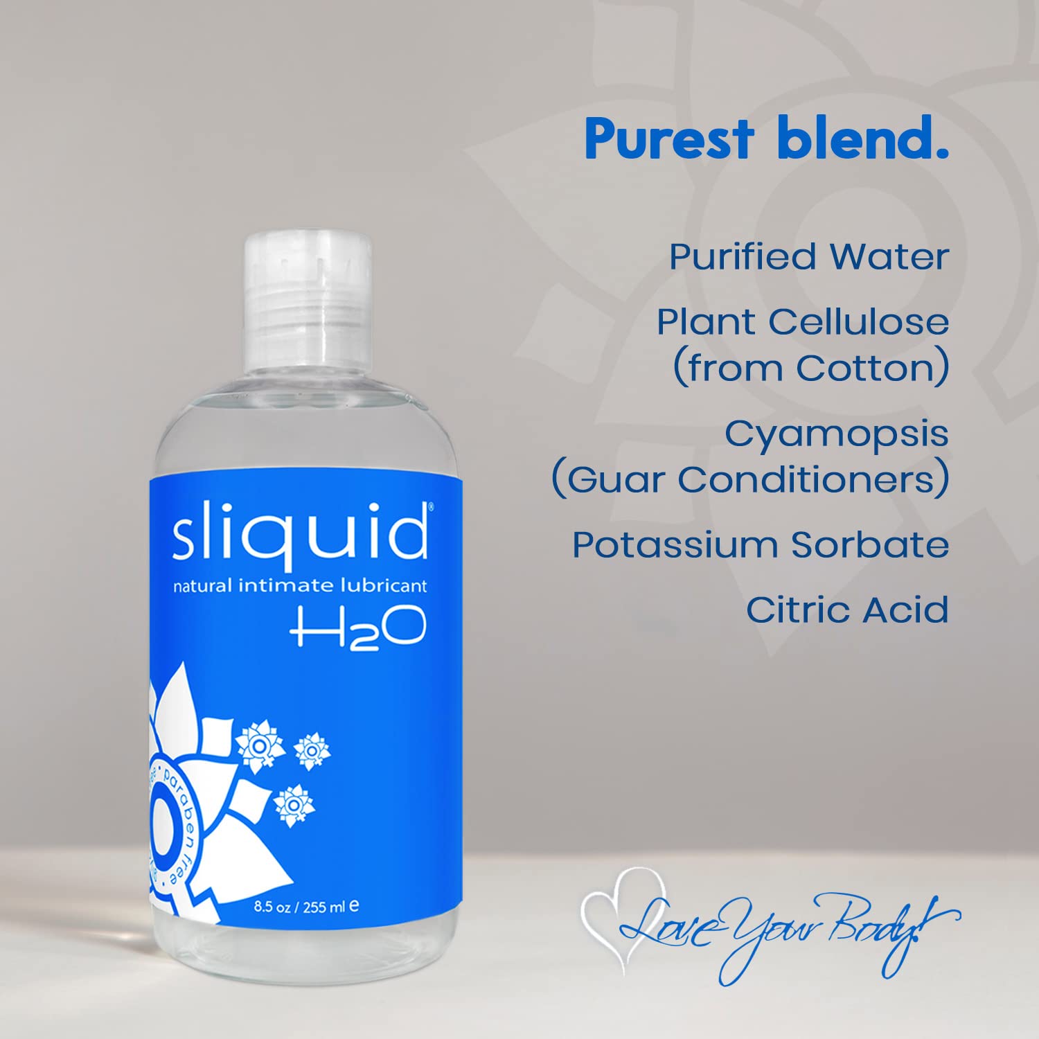 Sliquid H2O Water Based Lube, No Fragrance or Taste, Natural Lube Women, Stain Free, 8.5 Fl Oz: 8.5 Ounce (Pack of 1)