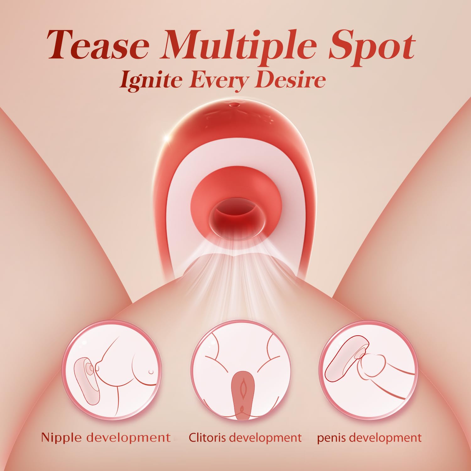 Sucking Vibrator Sex Toys for Women - MOOLIGIRL Clitoral Suction & Vibrating Stimulator, 7 Modes Rechargeable Mini Discreet Adult Toys for Female Couples, Anal Nipple Clit Sucker Rose Sex Toy