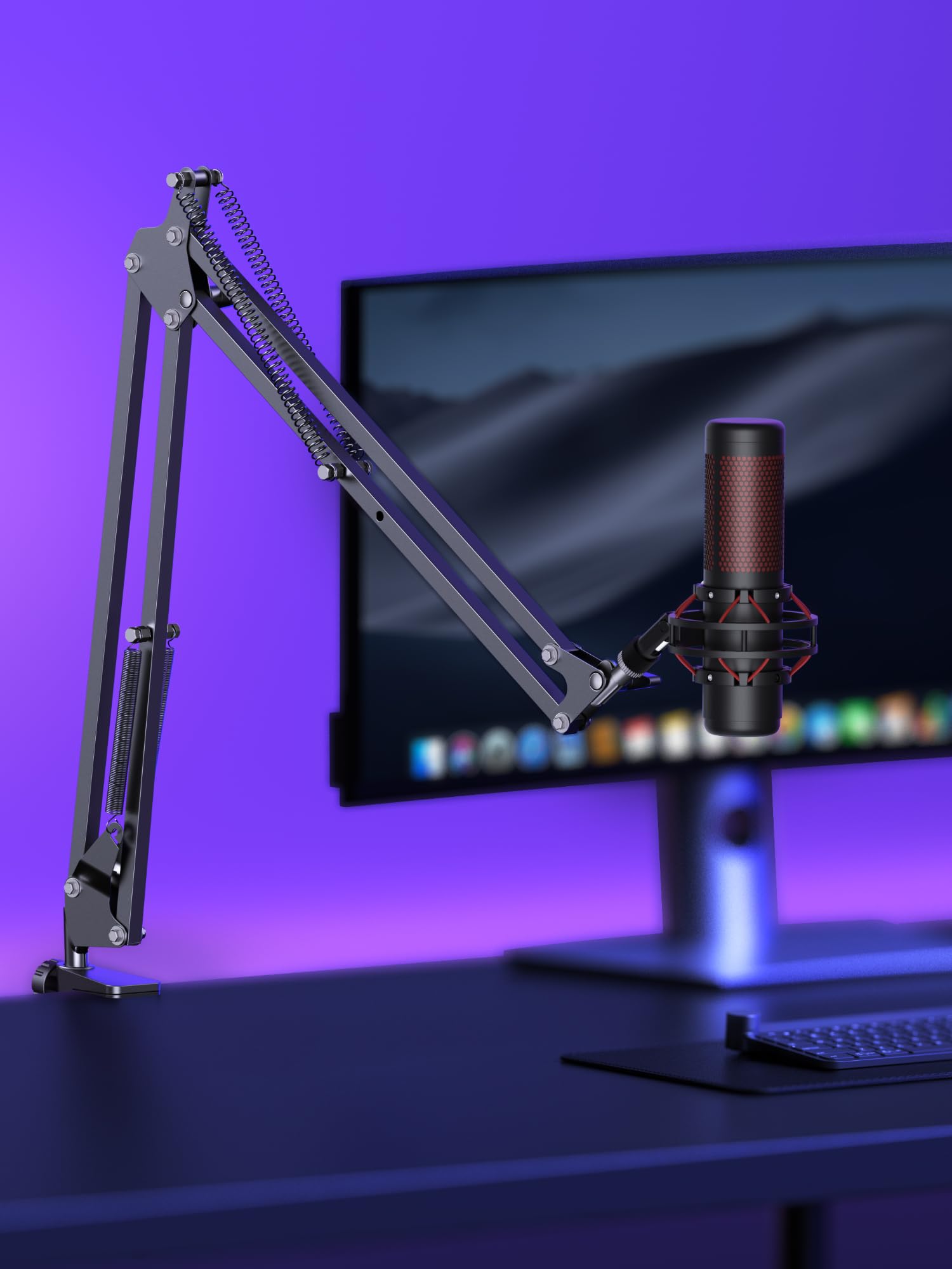 InnoGear Boom Arm Microphone Mic Stand for Blue Yeti HyperX QuadCast SoloCast Snowball Fifine Shure SM7B and other Mic, Medium thumbnail 7