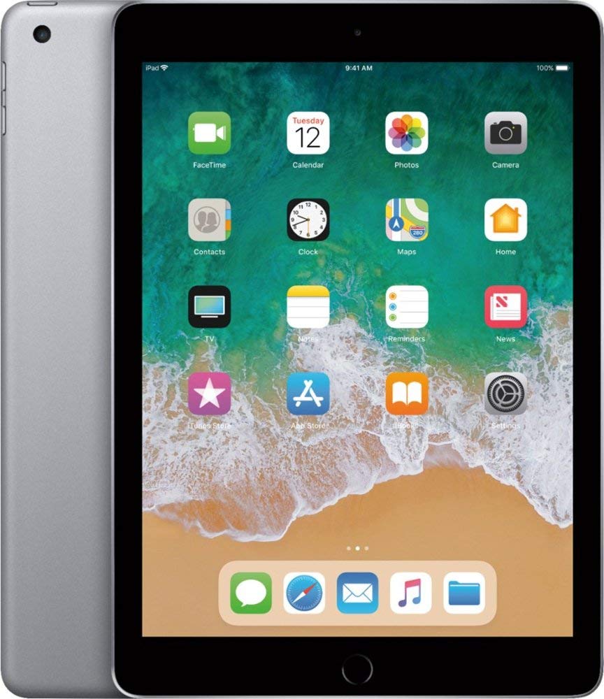 Apple iPad (5thGEneration) Wi-Fi, 128GB - Space Gray (Renewed)