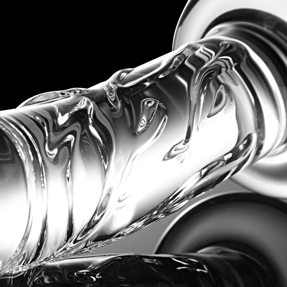 7 inch Small Realistic Glass Dildo, a Lifelike Beginner's Sex Toy, Transparent Crystal Glass Dildo Suitable for Ladies/Gentlemen/homosexuals, Adult Lifelike Anal Cute Toys and Games.